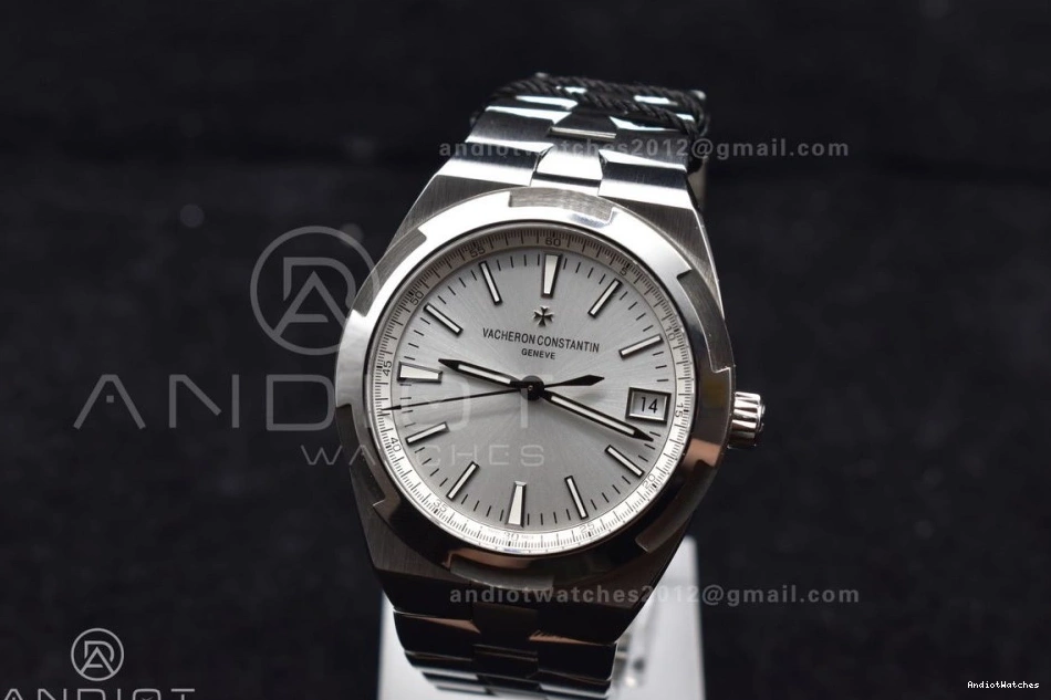 SS Dial Bracelet A on Edition 924 ZF Overseas SS 4500V 1:1 Sleek Silver Best 1222